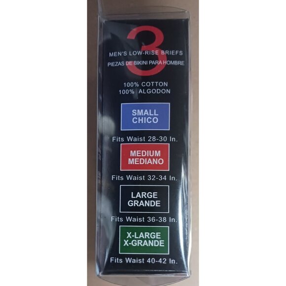 Picopi Men's Low Rise Briefs 3 Pack Multi Color 100% Cotton Small New - Picture 6 of 9